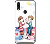 Tumundosmartphone Funda Gel Tpu para Xiaomi Redmi 7 diseño Café Dibujos