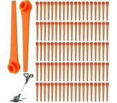 Paquete de 100 Placas de plástico para desbrozadora Gardena 9823 9825 9820 9821 de 70 mm