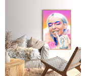 Singer Young Miko Self-adhesive Art Poster HD Quality Wall Art Retro Posters for Home Home Decor