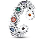 Open Ring Adjustable 925 Sterling Silver Spring Sun Star Moon Animal Original Design Ring Fit Party Festival Exquisite Jewelry