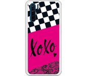 Funda compatible con Oppo A91 - Reno 3 - Diseño Xoxo fondo rosa
