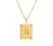 Gold Color 26 Alphabet Necklace For Women Men Stainless Steel Initial Letter Clavicle Chain Choker Birthday Party Jewelry Gifts