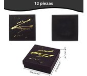 10 Pcs Paper Gift Boxes 3.46×3.21×2.09 Inch Square Watch Box Kraft Jewelry Gift Box with Pillow Cardboard Bracelet Storage Box