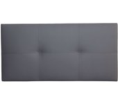 Cabecero Isabella Cama Individual de Polipiel Gris 105x52
