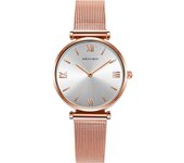 Reloj para mujer con movimiento de cuarzo, disponible en correa de malla italiana o malla, un reloj elegante para la mujer