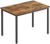 VASAGLE Mesa de Comedor, Mesa de Cocina, 70 x 110 x 75 cm, Mesa de Comedor para 4 Personas, Escritorio de Salón, para Comedor, Cocina, Industrial, Rústico Marrón y Negro