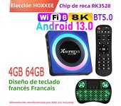 X88 PRO 13 Android 13.0 RK3528 Rockchip Quad Core Wifi6 8K LAN 100M Dual Wifi 2.4G 5G BT5.0 2GB 4GB 16GB 32GB 64GB Smart TV Box