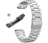 QuickFit 22mm 26mm Stainless Steel Straps For Garmin Epix Enduro 2 Instinct Tactix 7 Pro Delta Descent mk2i mk2 mk1 Watch Bands