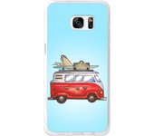 Tumundosmartphone Funda Gel Tpu para Samsung Galaxy S7 Edge Diseño Furgoneta Dibujos