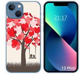 Funda Silicona compatible con iPhone 13 Mini (5.4) diseño Pajaritos Dibujos