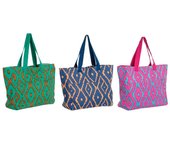 Bolsa de Playa DKD Home Decor Azul Verde Naranja Fucsia 55 x 14 x 35 cm (3 Unidades)