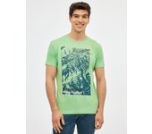 Camiseta de manga corta y cuello redondo con estampado gráfico INSIDE