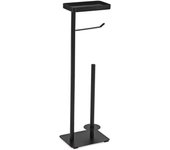 Versa Odder Portarollos para baño WC, Moderno, Medidas (Al x L x An) 60 x 4,3 x 30 cm, , Color Negro