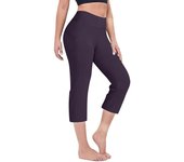 Women Elastic High Waist 3/4 Pant Casual Active Fit Wide Capris Leg Pants Trousers With Pockets Pants for Women Women’s Pants