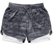 Niucom pantalón deportivo corto para hombre con forro interior y bolsillo para móvil pantalones para fitness ejercicio gimnasio crossfit running