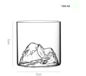 Small Transparent Glass Coffee Cup Mountain Glass Whisky Heat Resistant Tea Drink Milk Juice Cup Cups Drinking Glasses
