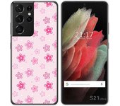 Tumundosmartphone Funda Gel Tpu para Samsung Galaxy S21 Ultra 5G diseño Flores Dibujos