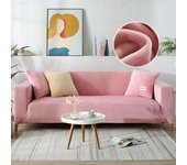 Velvet Fabric Sofa Covers for Living Room Grey Color  Stretch Solid Color Couch Covers Set Armchair Cover Cushion Cover 1PC