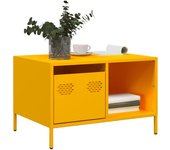 Mesa de centro acero laminado en frío amarillo 68,5x50x43,5 cm