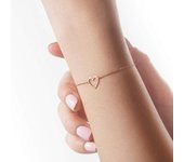 Pulsera de Amor Hueco simple pulsera de Cadena de mano elegant pulsera de Mano para Mujeres y niños (Gold)