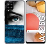 Tumundosmartphone Funda Gel Tpu para Samsung Galaxy A42 5G diseño Ojo Dibujos