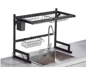 Escurridor para Platos de Cocina lava, escurridor para fregadero with Jaula para Palillos, Escurridor de vainilla para el Para hajilla para el hogar, Organizer de accesorios de cocina de metal