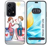 Tumundosmartphone Funda Silicona para Huawei Honor 200 Lite 5G diseño Café Dibujos