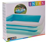 piscina rectangular 2 aros 262x175x56cm 2 cámaras de aire. intex