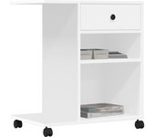 vidaXL Soporte para impresora con ruedas 60x40x68,5 cm Color Blanco,  Gris hormigón,  Negro y mas