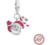 New 925 Silver Santa Claus Elk Deer Snowflake Tree Candy Cane Socks Hat Christmas Beads Fit Pandora Charms Bracelet DIY Jewelry
