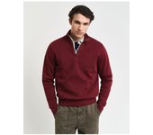 GANT JERSEY-SUDADERA GANT SACKER RIB CON MEDIA CREMALLERA BURDEOS