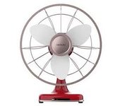 Cecotec 8219 EnergySilence 1090 RetroDesk Design Ventilador de sobremesa retro con 40 W y 12 pulgadas 3 aspas 3 velocidades oscilación e inclinación ajustable.