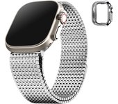 Carbon Steel for Apple Watch Band 38/40/41/42/44/45/49mm Magnetic Attraction Strap for Apple Watch Series 9 8 7 6 5 4 Ultra 2 SE