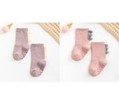 2Pairs Lovely Cute Cartoon Dinosaur Kids Baby Socks Girl Boy Non-slip Floor Socks Animal Infant Soft Cotton Thick Warm Leg Socks