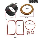 Vacuum Pump Oil-Free Mute Air Compressor Cylinder Sleeve Piston Cylinder Ring Kit For Mute Air 550W 750W 1100W 1500W