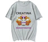 Creatine Monohide Print T-Shirt, Crew Neck Short Sleeve T-Shirt, Casual Every Day Tops, Women's Clothing