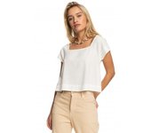 Roxy - Camiseta Corta de Mujer con Manga Corta en Tejido de Viscosa
