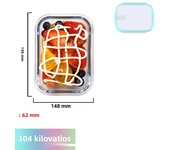 High Borosilicate Glass Lunch Box Microwave Heating Sealed Lunch Bento Boxes Refrigerator Freezer Box Fresh-keeping Soup Bowls