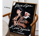 1PC Pop Singer Dua_Lipa Poster Self-adhesive Art Waterproof Paper Sticker Coffee House Bar Room Wall Decor