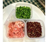 Contenedores herméticos sellados con Tapa de plástico sin BPE, apilables y Aptos para frigorífico/congelador, para microondas y lavavajillas. Conjunto de 3 Piezas de 1 l, verde claro