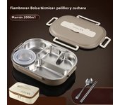 304 Stainless Steel Compartment Insulated Lunch Box Office Worker Students Sealed Portable Bento Microwae Heating Food Container