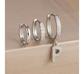 3PCS A-Z Letters Hoop Earrings Set For Women Fashion Stainless Steel Alphabet Huggie Cartilage Earring Piercing Jewelry Aretes
