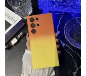 Magnetic Wireless Charge Gradient Case For Samsung Galaxy S25 S24 S23 S22 S21 S20 Plus Ultra For Magsafe Liquid Silicone Cover