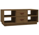 vidaXL Mesa de centro de madera maciza de pino 100x50x41 cm Natural, Blanco, Gris Mesita de Salón o Comedor o Auxiliar Mesa de Café Meuble Salón