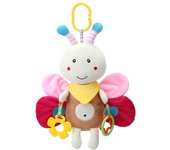 Lindo mordedor calmante muñeco cachorro conejo colorido cascabeles juguete de peluche con sonajero juguete de papel para bebé