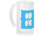 MERCHANDMANIA JARRA CERVEZA CRISTAL opep organización paises exportadores petroleo esmerilada esmerilado 500ml