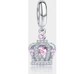 925 Sterling Silver Pink Crown Perfume  Pendant beads Fit Diy Bracelet Necklace Making Gift Of High Quality Jewelry