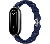 Rubber Strap for Xiaomi Mi Band 9 Stainless Steel Buckle Bracelet for Miband 9 NFC Fashion Lady Style Replacement Silicone Band