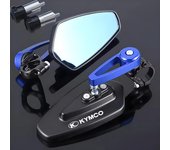 For KYMCO Xciting 250 300 400 AK550 CT250 CT300 1 Pair Motorcycle Rearview Mirrors Universal Scooter Bar End Handlebar Mirror