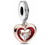 Charm Colgante Corazón Radiante en Dos Tonos Pandora - 782450C01
